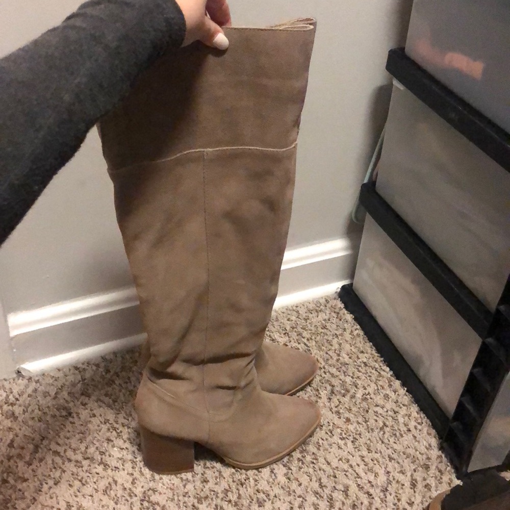 Steve Madden Tall Tan Suede Boots